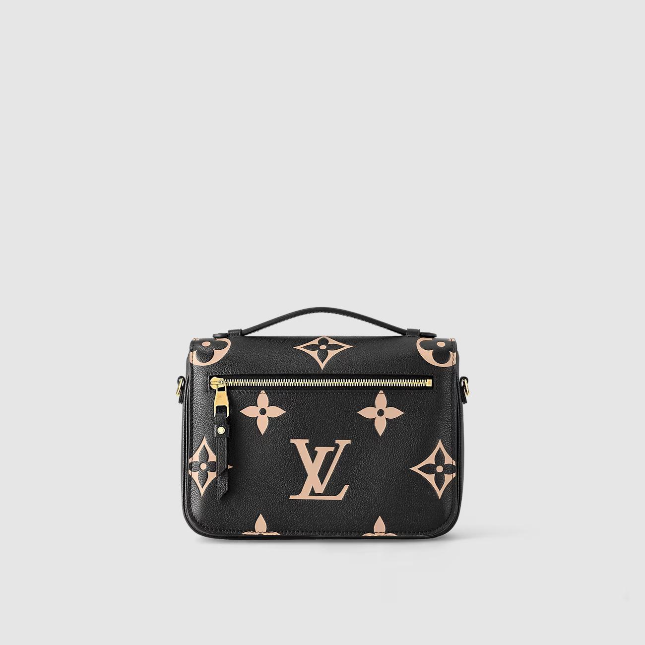 Túi Louis Vuitton Pochette Métis Nữ Da Bicolor Đen Be